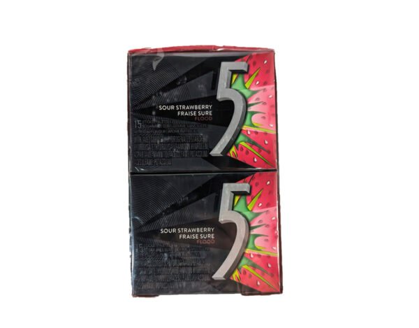 5 Gum Sour Strawberry 10ct