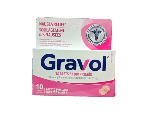 Gravol 50mg 10 Tabltes