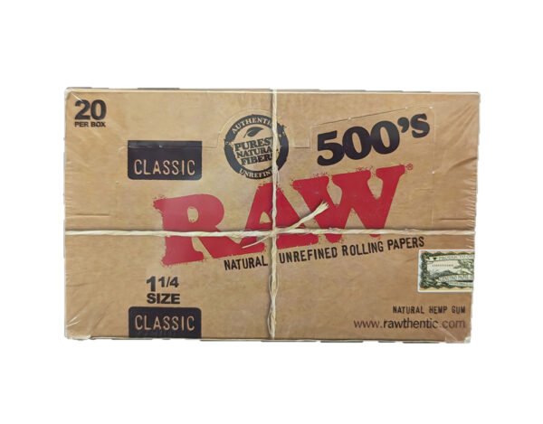 Raw Rolling Paper Classic 500's 1-1/4 20ct