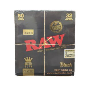 Raw Rolling Paper Classic Black Slim King Size 50ct