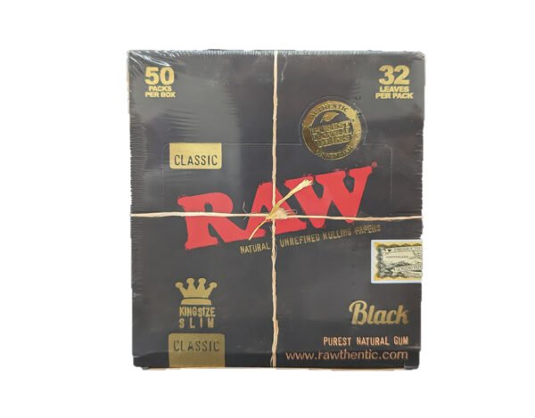 Raw Rolling Paper Classic Black Slim King Size 50ct