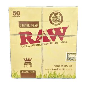 Raw Rolling Paper Organic King Size Slim 50ct