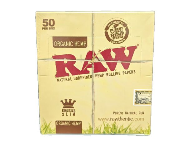 Raw Rolling Paper Organic King Size Slim 50ct