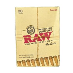 Raw Pre Rolled Cone perforated Tips 20ct