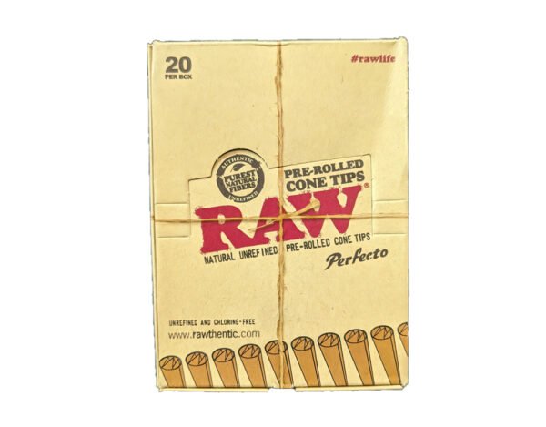 Raw Pre Rolled Cone perforated Tips 20ct
