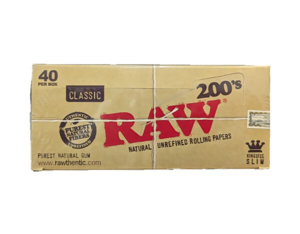 Raw Rolling Paper Classic 200's King Size Slim 40ct