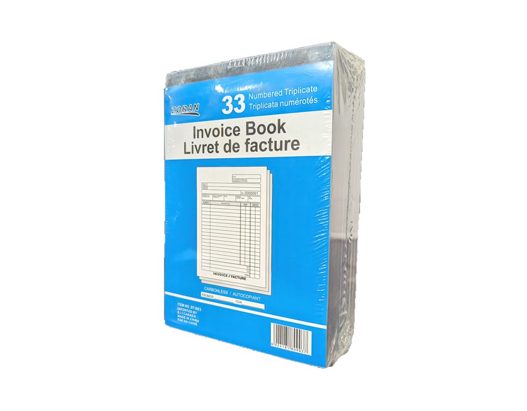 Candyzoo wholesale inc zoran invoice book 33 numbered triplicate
