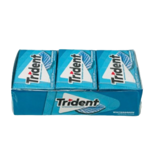 Trident Gum Box Wintergreen Sugar free USA 12ct