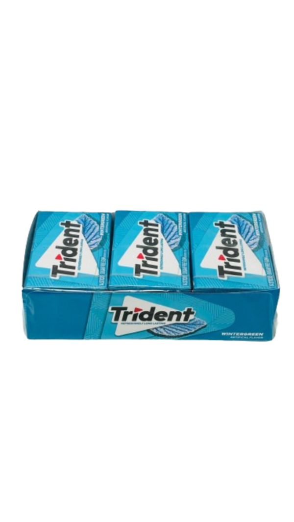 Trident Gum Box Wintergreen Sugar free USA 12ct