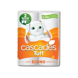 Cascades Tuff Econo Paper Towels 2-Ply 45 Sheets 2 Regular Rolls