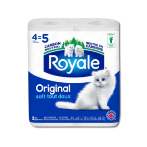 Royale Original Soft Rolls Of Bathroom Tissue 2 Ply 151 Sheets Per Roll 4=5 Rolls
