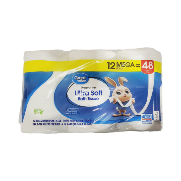 Great Value Ultra Soft Bath Tissue 12ct