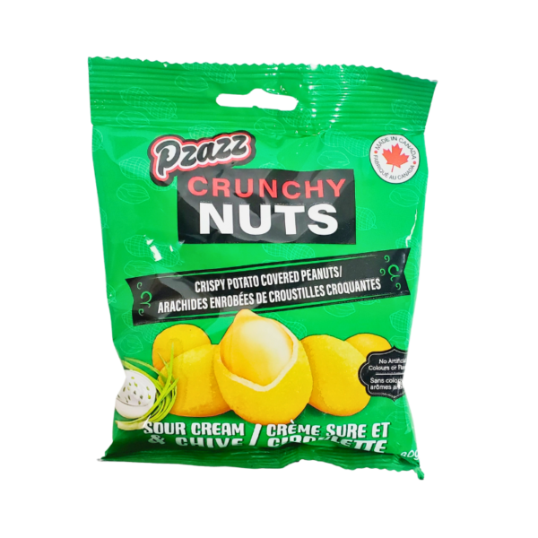 Pzazz Crunchy Nuts Sour Cream & Chives 80g