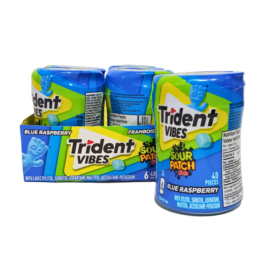 Candyzoo wholesale inc.| Trident Vibes Jar Blue Raspberry SPK 6ct ...