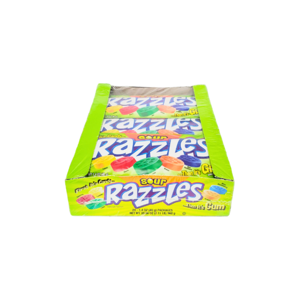 Razzles Candy Coated Gum Sour 24x45g