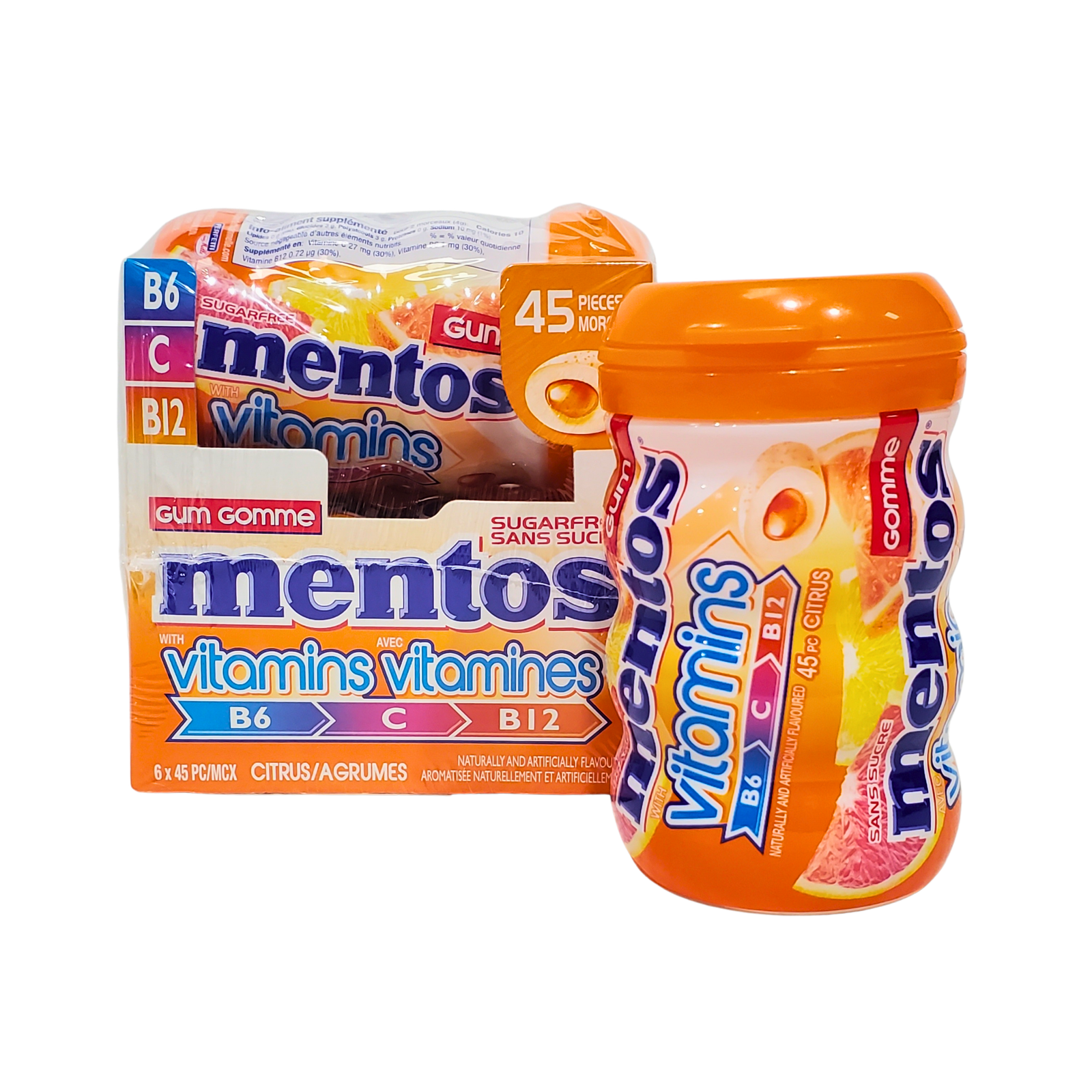 Mentos Jar Vitamins Citrus Sugarfree 6ct