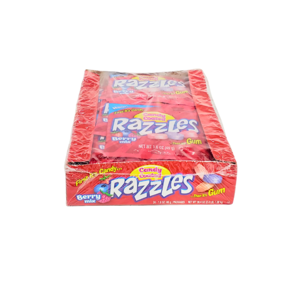 Razzles Candy Coated Gum Berry 24x45g