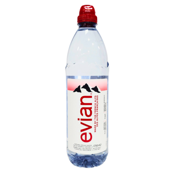 Evian Mineral Water Sports Bottle 12x750L