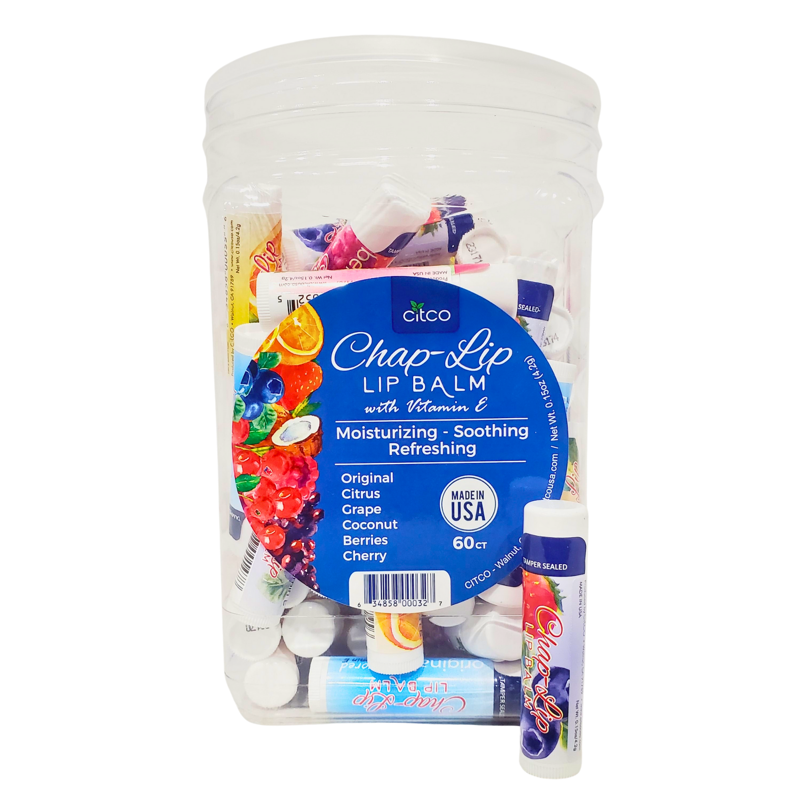 Citco Chap-Lip Lip Balm Assorted 60x4.2g