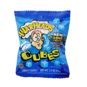 Warheads Sour Fruity Blue raspberry Cubes 99g