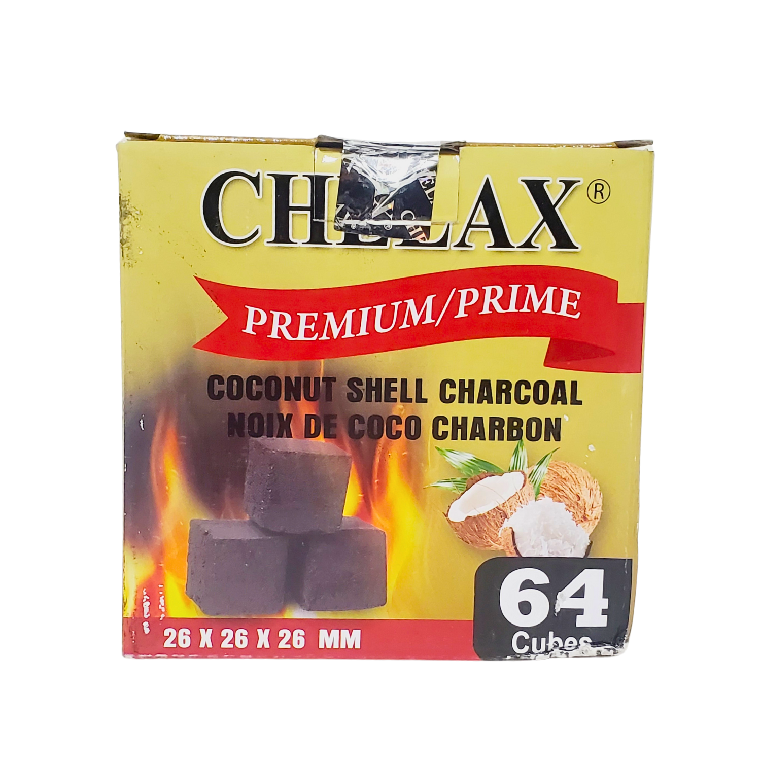 Chelax Coconut Shell Charcoal 64 Cubes