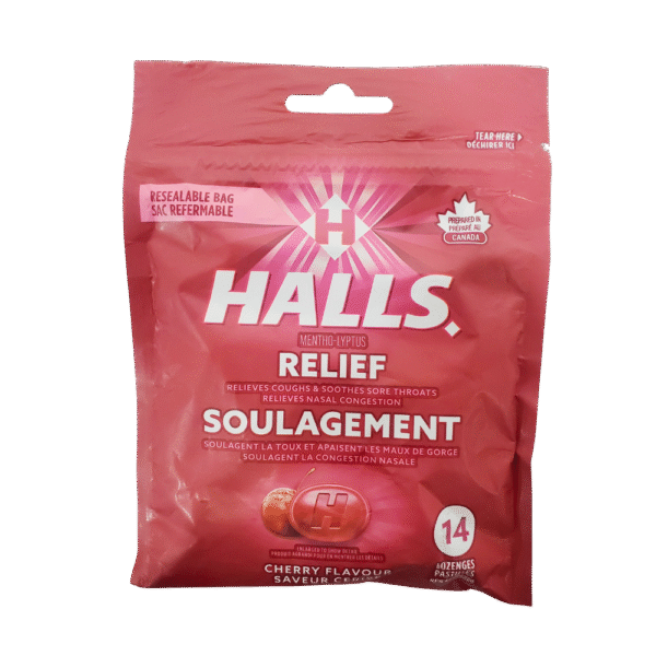 Halls Cherry Flavor Peg Bag 14ct