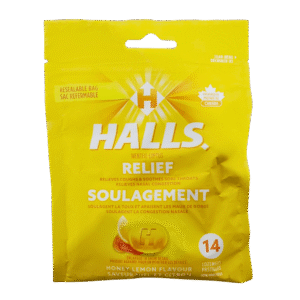 Halls Honey Lemon Flavor Peg Bag 14ct