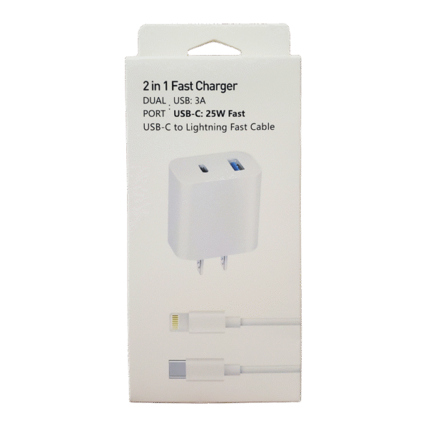 2in1 Fast Charger & USB-C-Lightning Cable