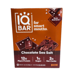 IQ Protein Bars Chocolate Sea Salt 12X45g