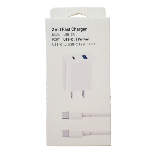 2in1 Fast Charger & USB-C-USB-C Cable