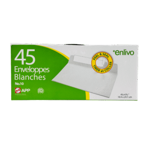 APP Envelopes White 45ct 10.4x24.1cm