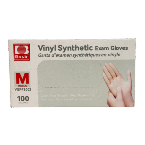 Vinyl Synthetic Exam Gloves Medium 100ct