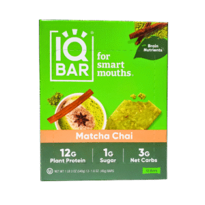 IQ Protein Bar Matcha Chai 12X45g
