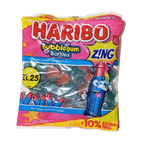 Haribo Bubblegum Bottles Zing 142g