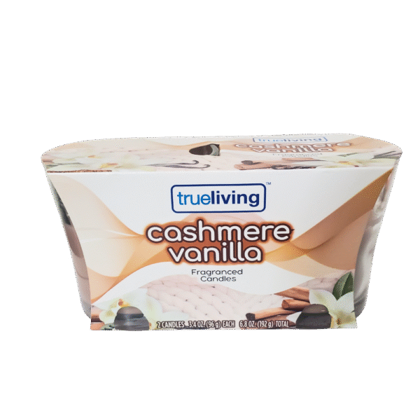 TrueLiving Candles Cashmere Vanilla 2X96g