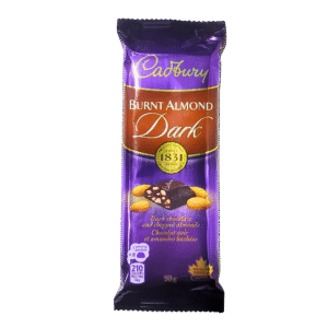 Cadbury BAR Dairy Milk Burnt Almond Dark 90g
