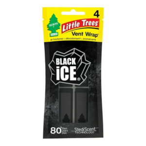 Little Tree Vent Wrap Black Ice 4pk 4ct