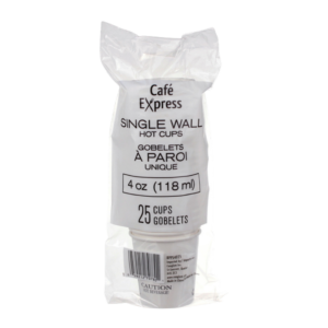 Cafe Express Single Wall Cups 4-OZ 25ct