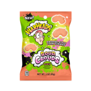 Warheads Sour Clouds Peach Peg Bag 12X85g