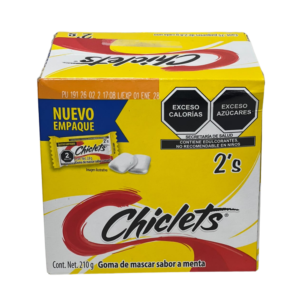 Chiclets 2 - Pack Gums Mint Flavored 75ct
